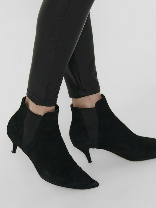 ONLY Černé koženkové legíny ONLY Cool