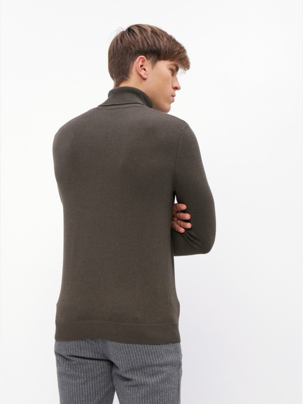 Jack & Jones Khaki rolák Jack & Jones Emil