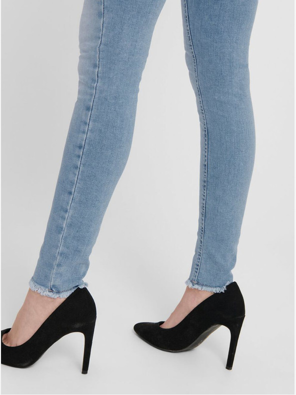 ONLY Modré skinny fit zkrácené džíny ONLY Blush