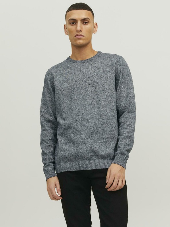 Jack & Jones Tmavě modrý žíhaný basic svetr Jack & Jones Basic