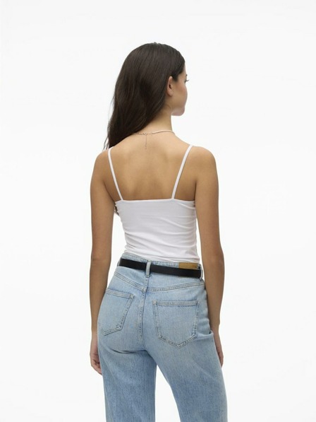 Vero Moda Bílé tílko s krajkou VERO MODA Inge