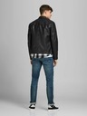 Jack & Jones Černá koženková bunda Jack & Jones Rocky