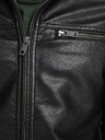 Jack & Jones Černá koženková bunda Jack & Jones Rocky