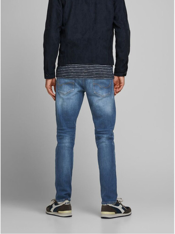 Jack & Jones Modré pánské straight fit džíny Jack & Jones Mike