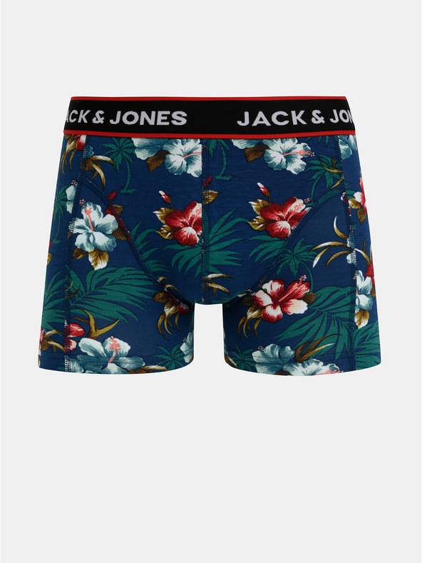 Jack & Jones Sada tří boxerek v modré a černé barvě Jack & Jones Flower