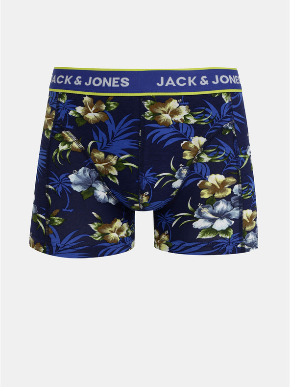 Jack & Jones Sada tří boxerek v modré a černé barvě Jack & Jones Flower