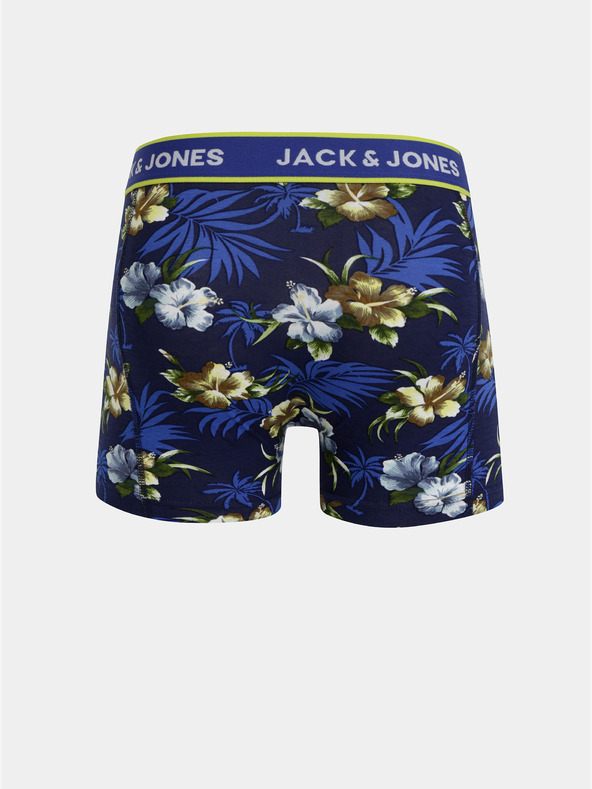 Jack & Jones Sada tří boxerek v modré a černé barvě Jack & Jones Flower