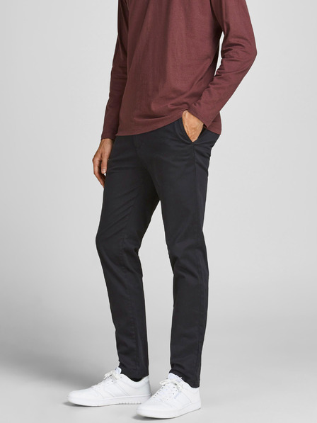 Jack & Jones Černé chino kalhoty Jack & Jones Marco