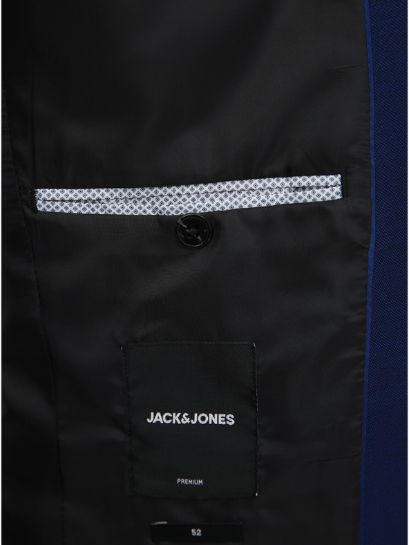Jack & Jones Modré oblekové sako s příměsí vlny Jack & Jones Solaris