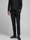 Jack & Jones Černé oblekové slim fit kalhoty s příměsí vlny Jack & Jones Solaris