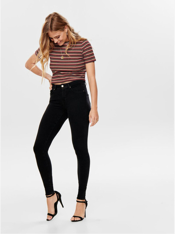 ONLY Černé push up skinny fit džíny ONLY Power