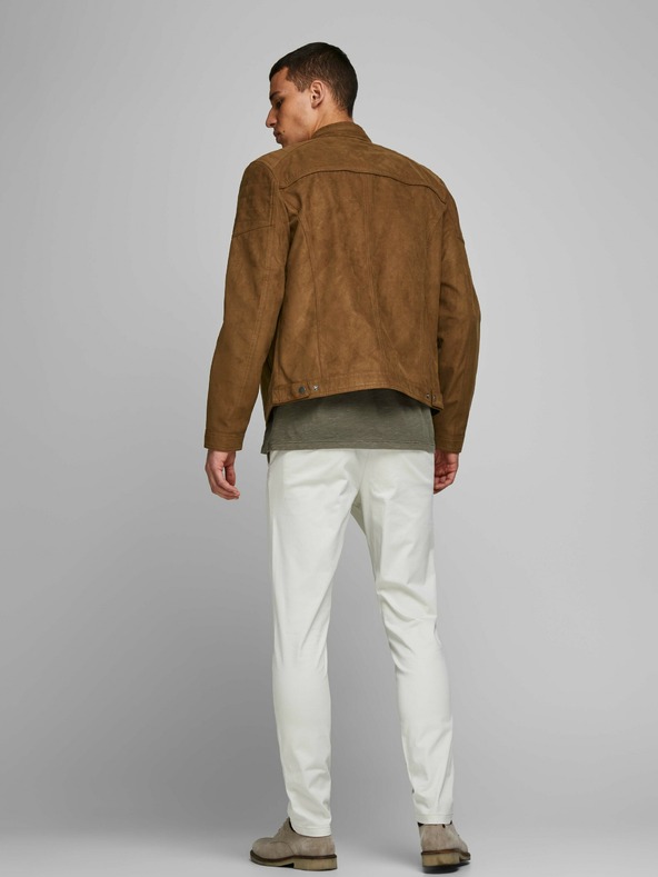 Jack & Jones Hnědá bunda v semišové úpravě Jack & Jones Rocky
