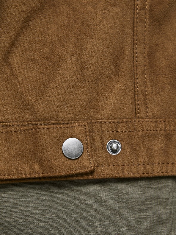 Jack & Jones Hnědá bunda v semišové úpravě Jack & Jones Rocky