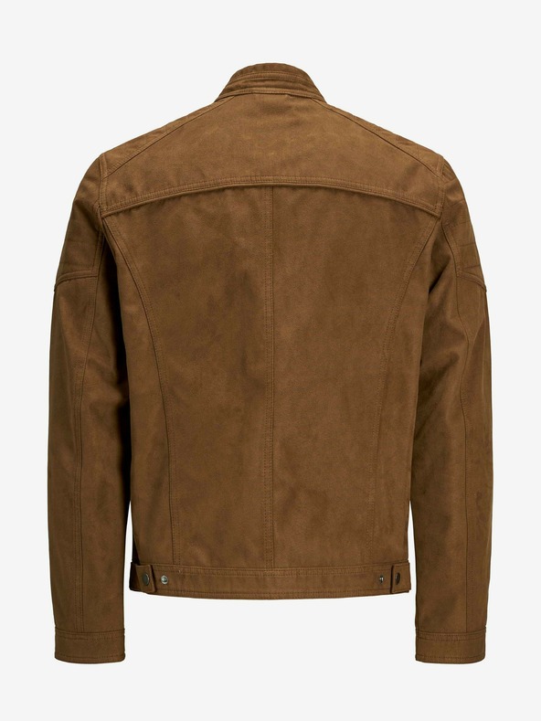 Jack & Jones Hnědá bunda v semišové úpravě Jack & Jones Rocky