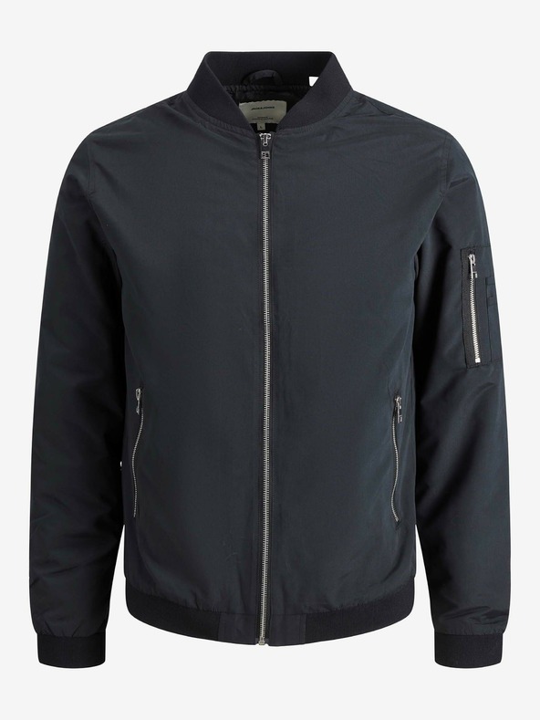 Jack & Jones Černý pánský voděodpudivý bomber Jack & Jones Rush
