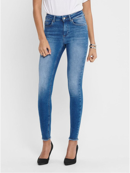 ONLY Modré zkrácené skinny fit džíny ONLY Blush