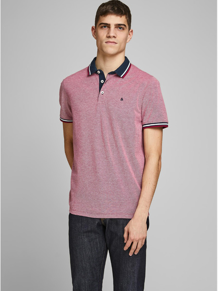 Jack & Jones Červené polo tričko Jack & Jones Paulos