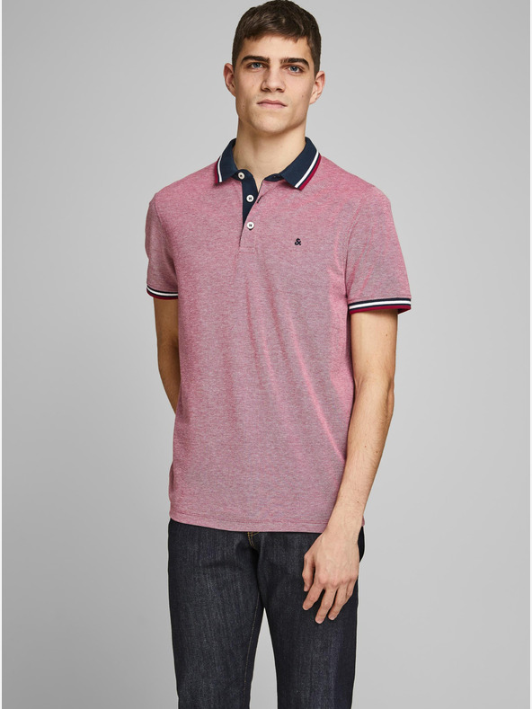 Jack & Jones Červené polo tričko Jack & Jones Paulos