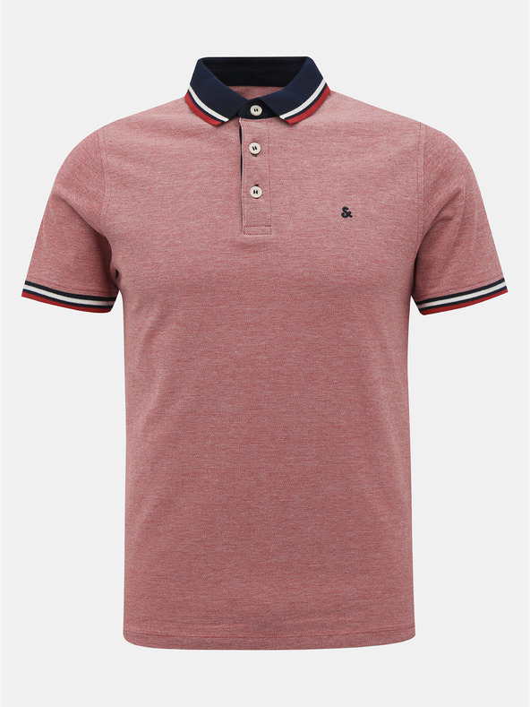 Jack & Jones Červené polo tričko Jack & Jones Paulos