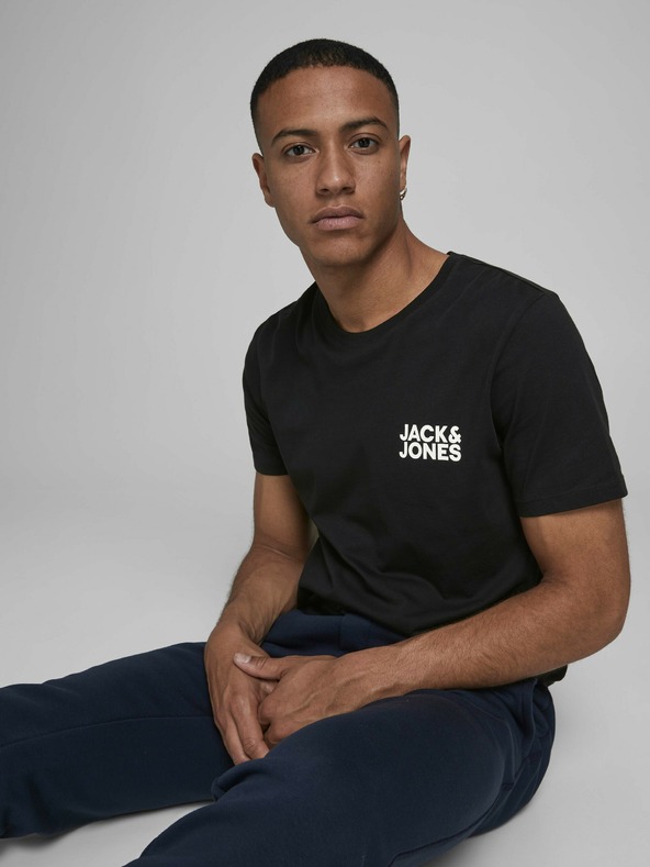 Jack & Jones Černé tričko Jack & Jones Corp