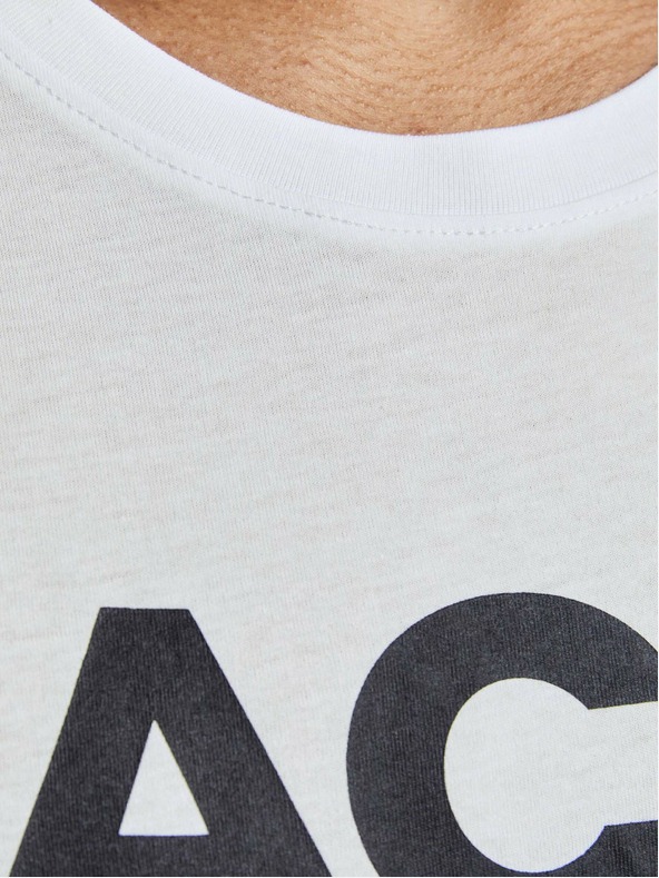 Jack & Jones Bílé tričko Jack & Jones Corp