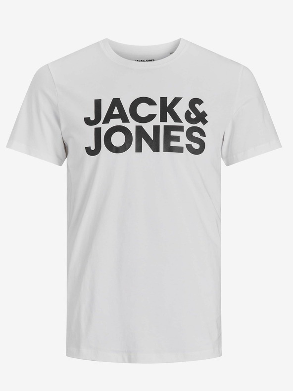 Jack & Jones Bílé tričko Jack & Jones Corp