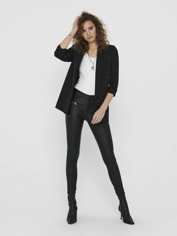 ONLY Černé dlouhé sako ONLY Elly