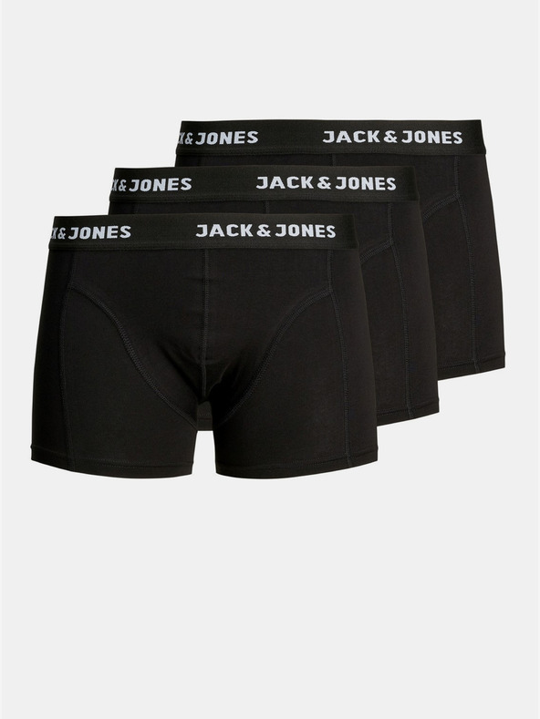 Jack & Jones Sada tří černých boxerek Jack & Jones Anthony