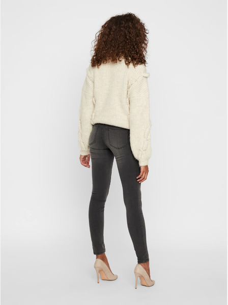Vero Moda Tmavě šedé skinny fit džíny VERO MODA Tanya