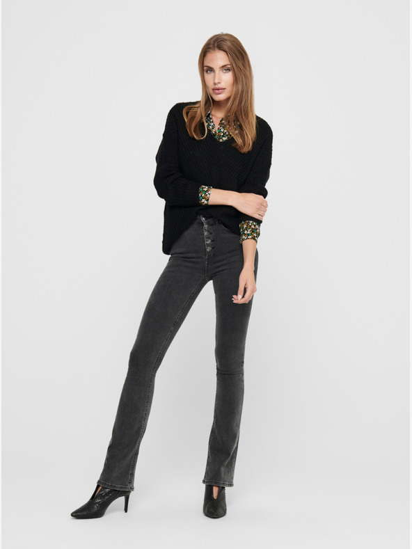 Jacqueline de Yong Černý dámský svetr JDY New Megan