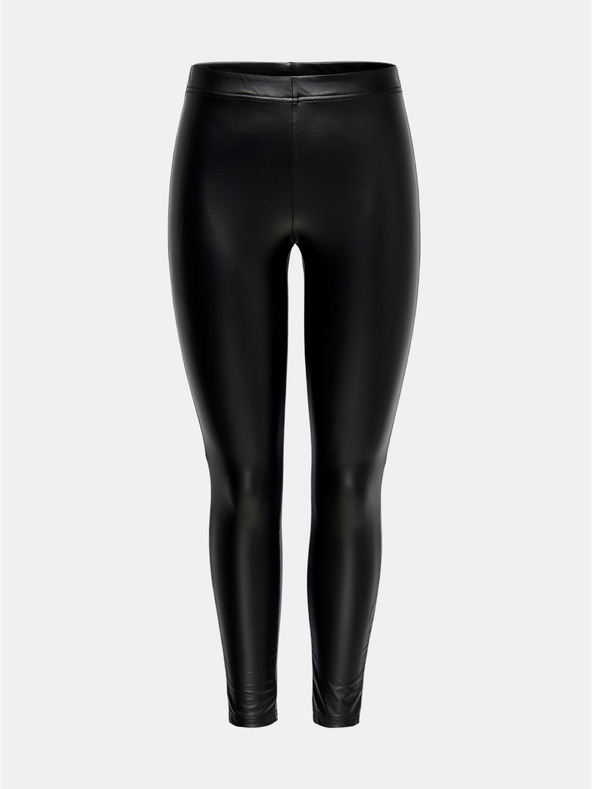 Jacqueline de Yong Černé koženkové legíny JDY