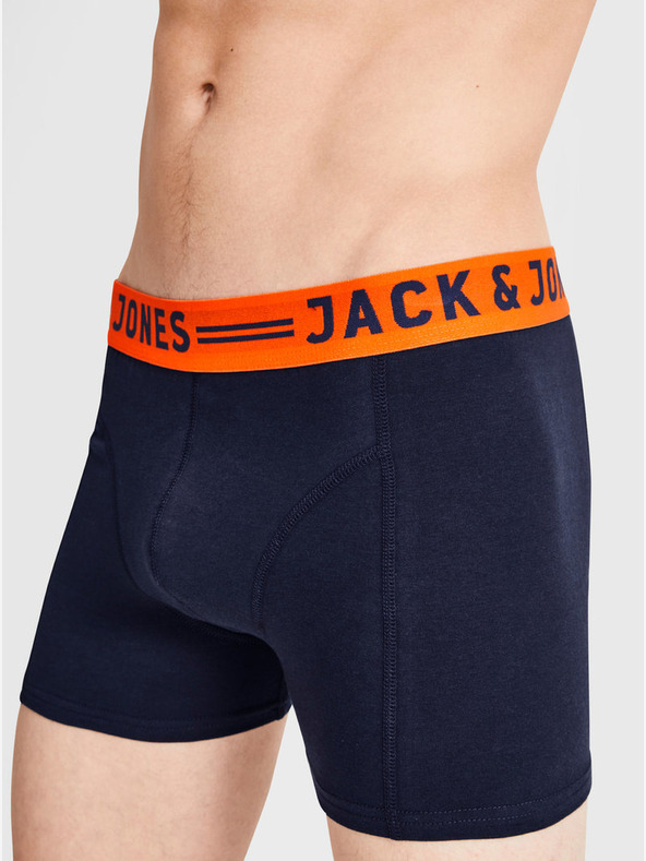 Jack & Jones Sada tří pánských boxerek ve vínové, tmavě modré a šedé barvě Jack & Jones Lichfield