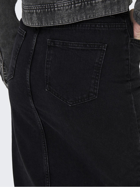 ONLY Černá dámská džínová midi sukně ONLY Bianca