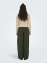 Jacqueline de Yong Tmavě zelené dámské široké kalhoty JDY Geggo