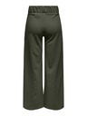 Jacqueline de Yong Tmavě zelené dámské široké kalhoty JDY Geggo