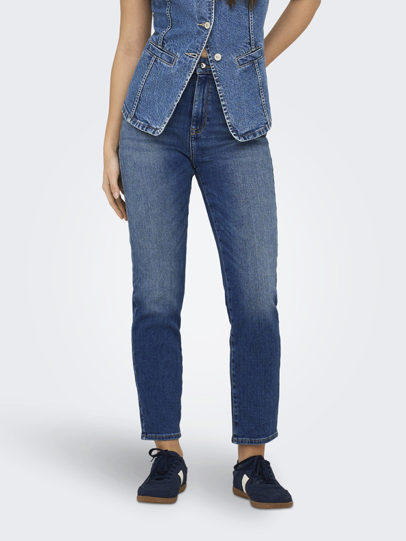 ONLY Tmavě modré dámské straight fit džíny ONLY Emily