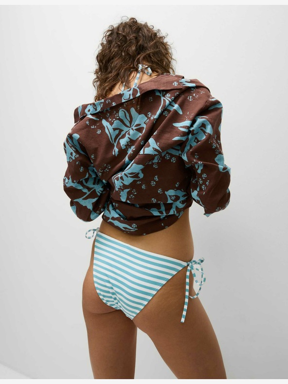 Marks & Spencer Spodní díl bikin se zavazováním po stranách a potiskem Marks & Spencer modrá