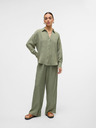 Vero Moda Khaki dámské široké kalhoty Vero Moda
