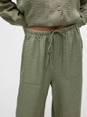 Vero Moda Khaki dámské široké kalhoty Vero Moda