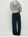 Marks & Spencer Krepové kalhoty se širokými nohavicemi a elastickým pasem Marks & Spencer námořnická modrá