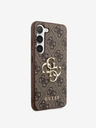 Guess Guess PU 4G Metal Logo Zadní Kryt pro Samsung Galaxy S23 Brown