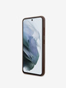 Guess Guess PU 4G Metal Logo Zadní Kryt pro Samsung Galaxy S23 Brown