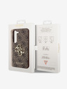 Guess Guess PU 4G Metal Logo Zadní Kryt pro Samsung Galaxy S23 Brown