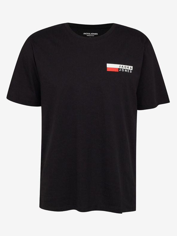 Jack & Jones Černé pánské tričko Jack & Jones