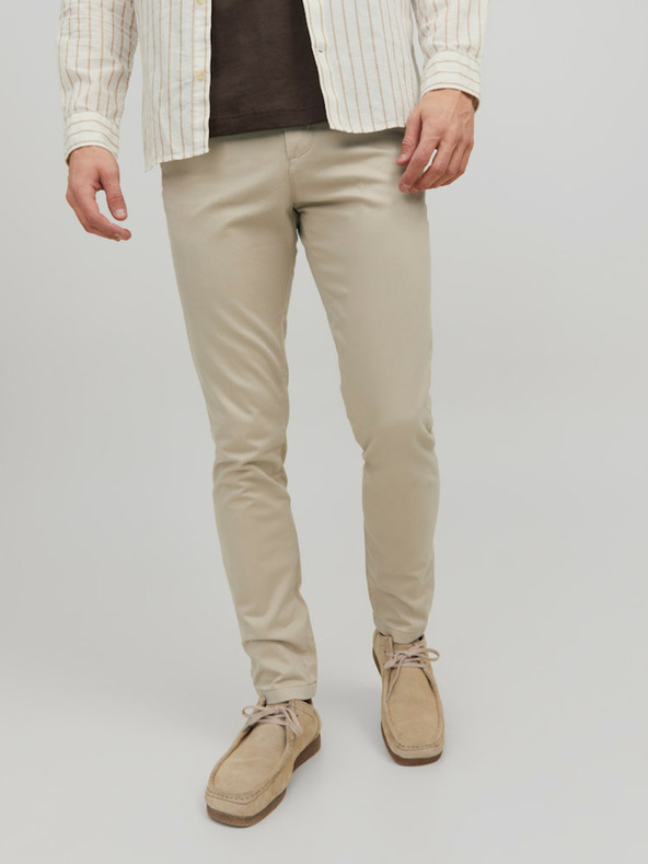 Jack & Jones Béžové pánské chino kalhoty Jack & Jones