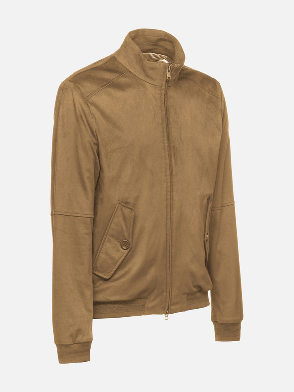 Geox Hnědá pánská bunda Geox Blainey