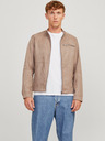 Jack & Jones Béžová pánská bunda v semišové úpravě Jack & Jones