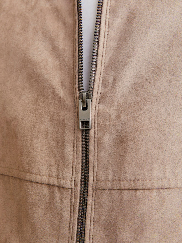 Jack & Jones Béžová pánská bunda v semišové úpravě Jack & Jones