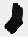 Marks & Spencer 3 páry ponožek, s vysokým podílem egyptské bavlny Marks & Spencer černá