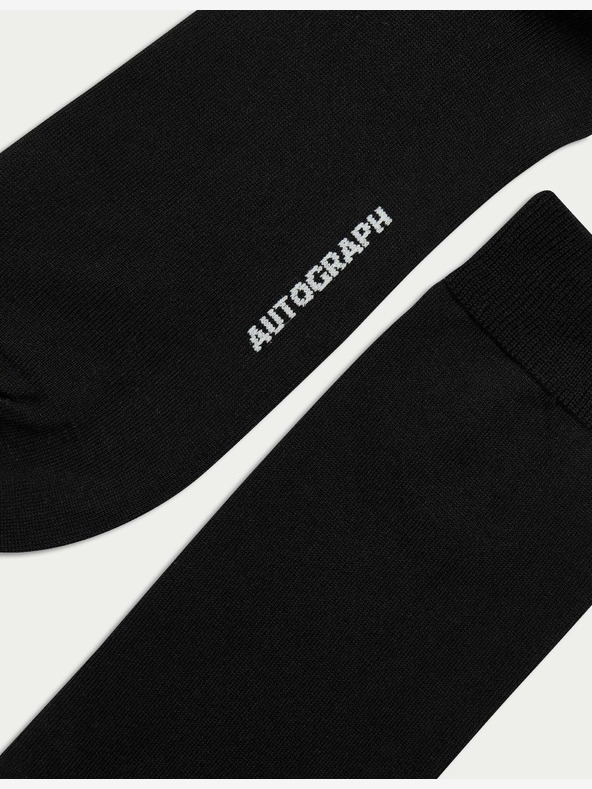 Marks & Spencer 3 páry ponožek, s vysokým podílem egyptské bavlny Marks & Spencer černá